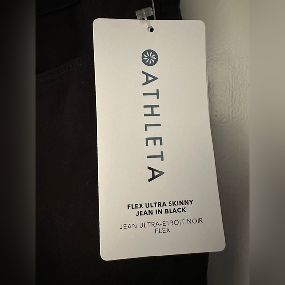 Athleta Women’s Flex Ultra Skinny Jean, size 6P. Black. New with tags. - Picture 6 of 7